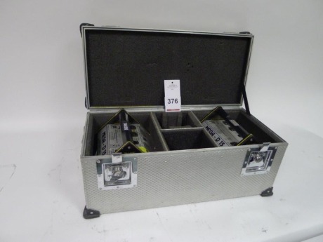 2 Cine Power Mega D 15 NIMH Batteries with Charger and Flight Case
