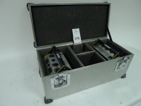 2 Cine Power Mega D 15 NIMH Batteries with Charger and Flight Case
