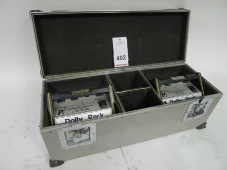 2 Cine Power Dolly Pack Nickel Cadmium Block Batteries with Charger and Flight Case