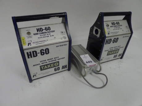 2 Cine Power HD-60 14.4-28.8 Volt Heavy Duty Nickel Metal Hydride Batteries with Charger
