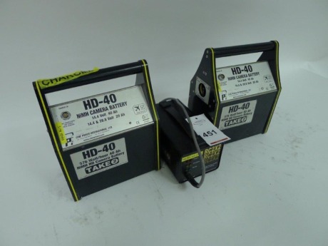 2 Cine Power HD-40 14.4-28.8 Volt Heavy Duty NiMH HD Camera Batteries with Charger
