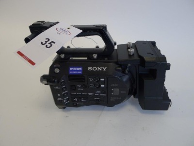 Sony PXW-FS7 Solid State Memory Camcorder Body with Sony XDCA-FS7 Extension Unit, Serial No. 22005, 3042 Hours