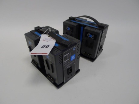 2 Hawk Woods VL-4X4 Simultaneous V-Lock Battery Chargers
