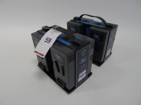 2 Hawk Woods VL-4X4 Simultaneous V-Lock Battery Chargers