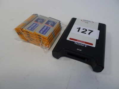 17 Sony SBS -32G1A SXS-1 32 Gb Memory Cards with Sony SBAC-US20 USB Reader/Writer