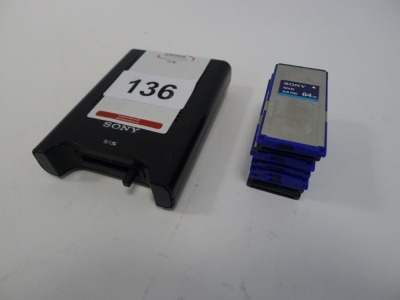 10 SBP-64A SXS PRO 64 GB Memory Cards with Sony SBAC-US20 USB Reader/Writer