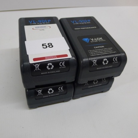 4 Hawk Woods VL-90HP Lithium Ion Batteries